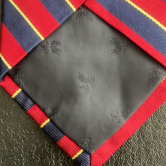 Brooks Brothers Red, Blue & Gold Striped Silk Tie - Picture 4 of 5